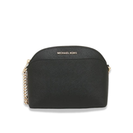 Cartera Michael Kors JET SET TRAVEL Dome Crossbody Leather Md BlackColor BLACK