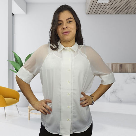 Blusa Vero Moda Blanco Style BEYELER S/S SHIRT(TP-EC-1)