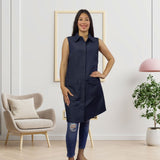 Tapado Vero Moda Azul Oscuro Style HEART DENIM DRESS(MW-CT-3)