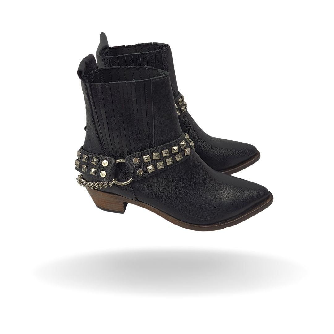 Botas Rapsodia Grace Cuero Negro