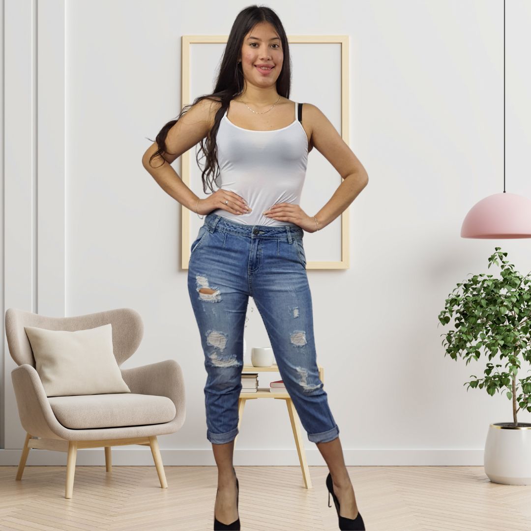Jeans Vero Moda Azul Claro Style OCTAVIA 9/10 CARROT JEANS(PM-CT-2)