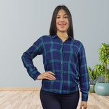 Blusa Vero Moda Verde Esmeralda Style WISTARIA MULTI TARTAN L/S SHIRT(SL)