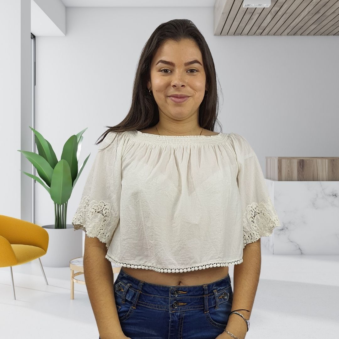 Blusa Veromoda Blanco  Style PERI 1/2 TOP(TP-EC-2)
