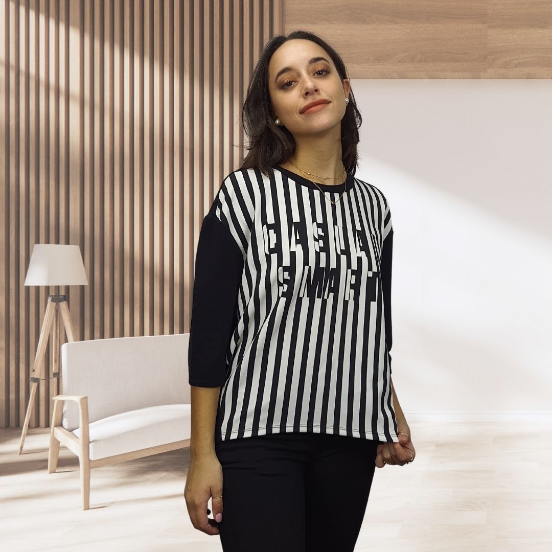 Blusa Vero Moda Negro Style ALINA 3/4 TOP(PM-CT-2)