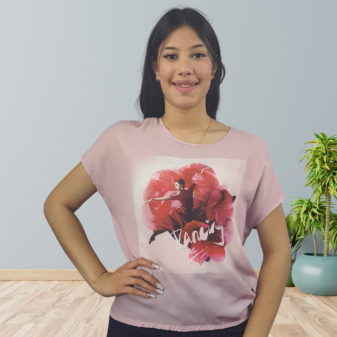 Blusa Vero Moda Rosa Vieja Style EMA S/S TOP(NN)