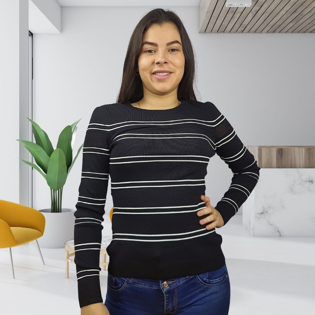 Sweater Vero Moda Negro Style PELA L/S KNIT(NL)