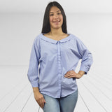 Blusa Vero Moda Azul Style HANGER LOVE 3/4 SHIRT(SL)