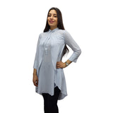 Blusa Vero Moda Azul Claro Style MINNIE 3/4 LONG TOP(VMC-MW-EC-3)