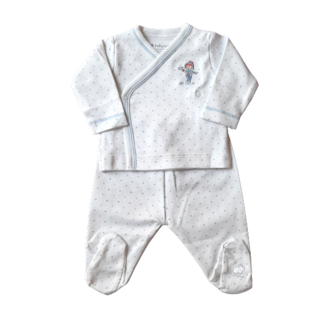 Set Babycottons Witertime Ddts Batita ML Ranita C/Pie Blanco