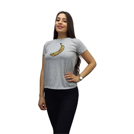 Polera Vero Moda Gris Style TROPICAL S/S TOP(NN)