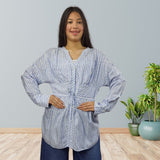 Blusa Vero Moda Azul Style SILHOUETTE L/S SHIRT(SL)