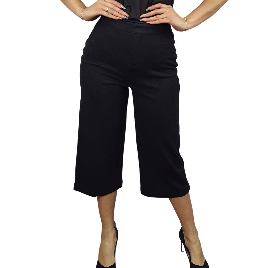 Pantalon Vero Moda Negro Style CANDY CIDER 7/8 STRAIGHT PANTS(VMC-LL)