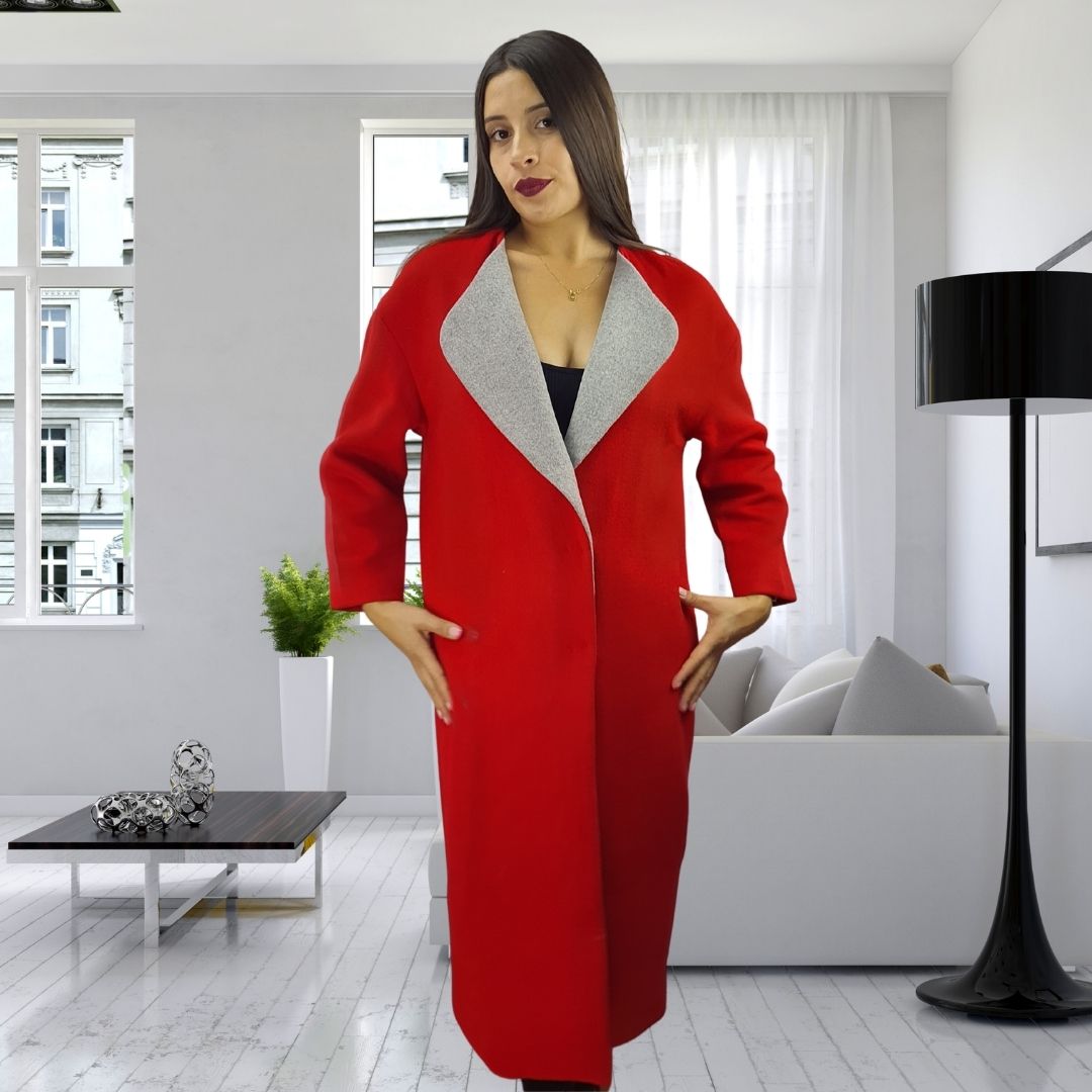 Blazer  Vero Moda Rojo Style ESTELLE L/S WOOL COAT(NL)