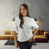 Polera Vero Moda Blanco Style DORA 1/2 TOP(NR)
