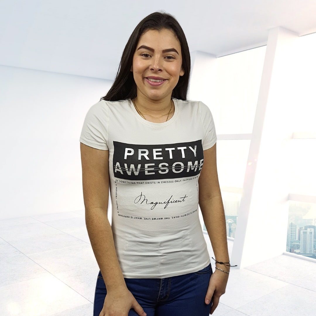 Polera Vero Moda Blanco Style GINA S/S TOP(MP)