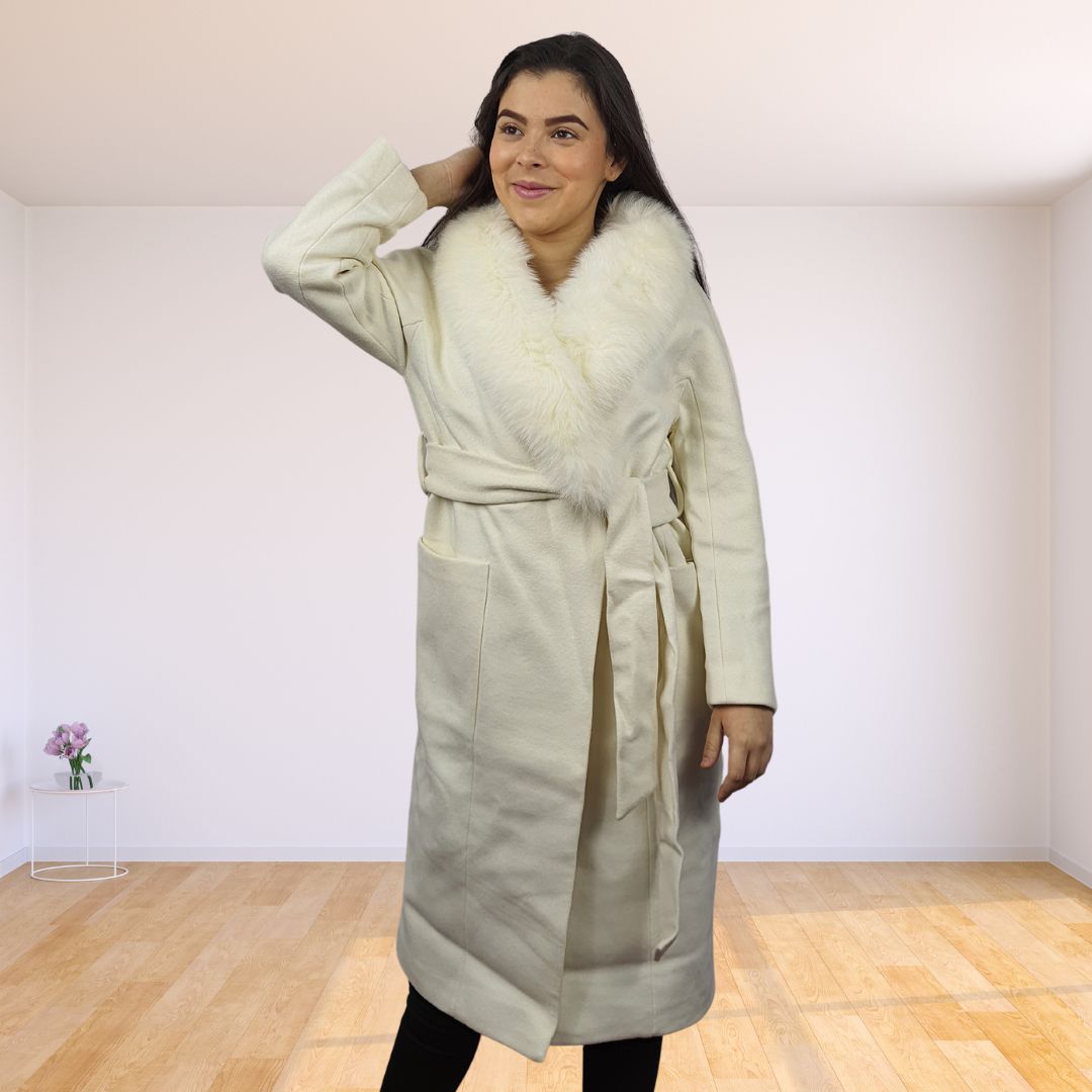 Tapado Vero Moda Blanco Style SMOOTH 9/10 WOOL COAT(VMC-NL)