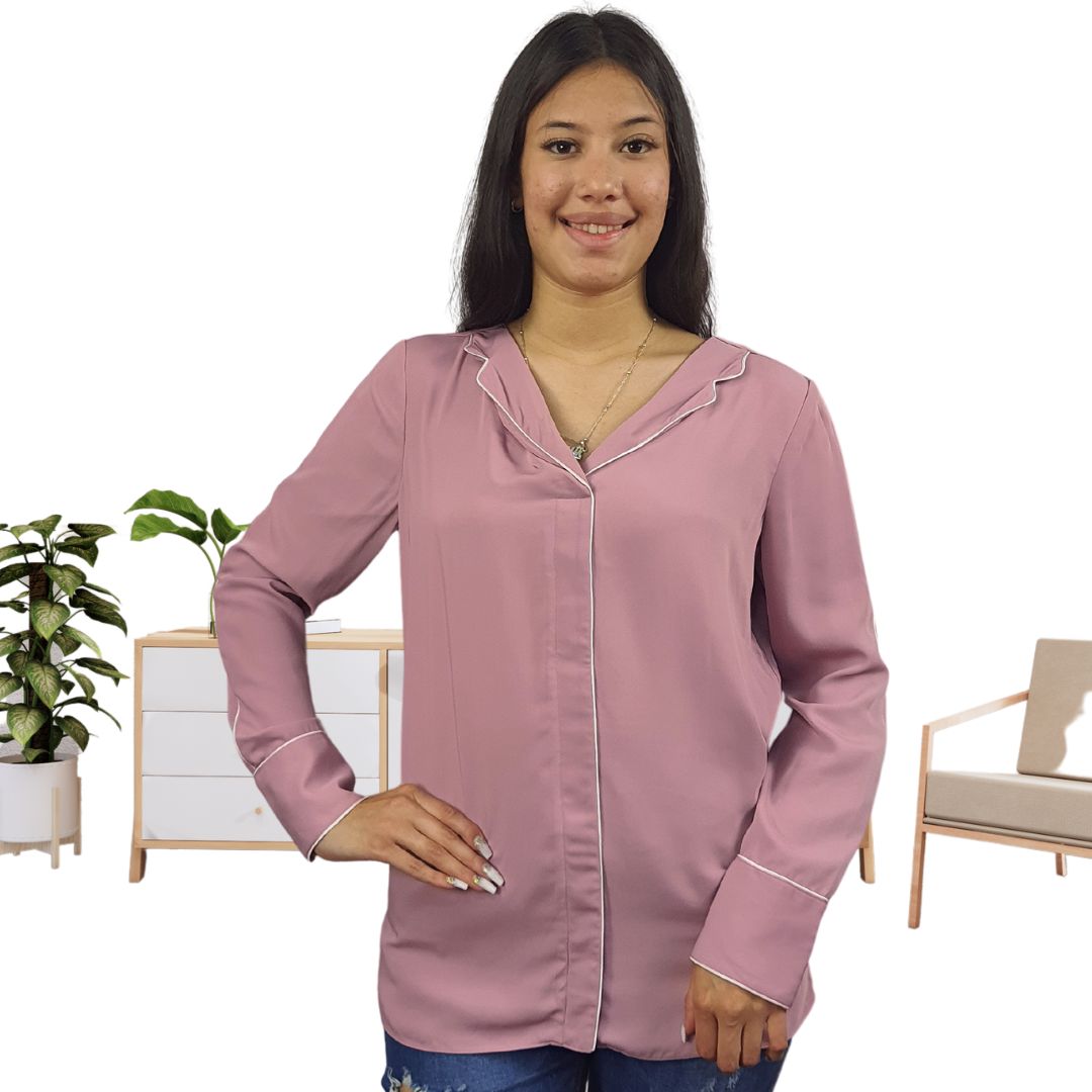 Blusa Vero Moda Rosa Vieja Style BEA L/S TOP(MM)