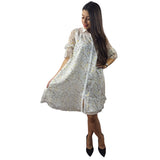 Vestido Vero Moda Blanco Style WILD FLOWERS 1/2 SHIRT DRESS(HH)