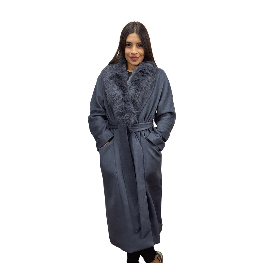 Tapado Vero Moda Gris Style SMOOTH 9/10 WOOL COAT(VMC-NL)