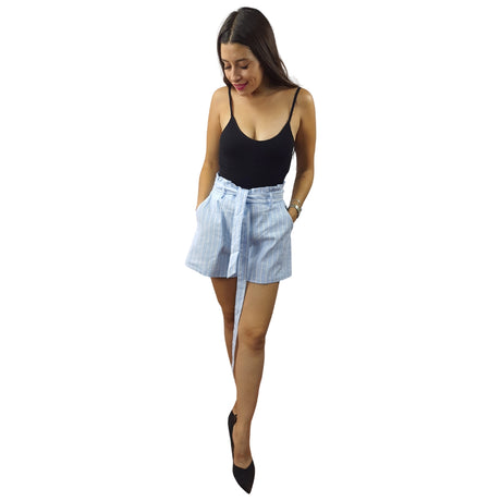 Short  Vero Moda Azul Claro Style NARGIN STRIPE SHORTS(SL)