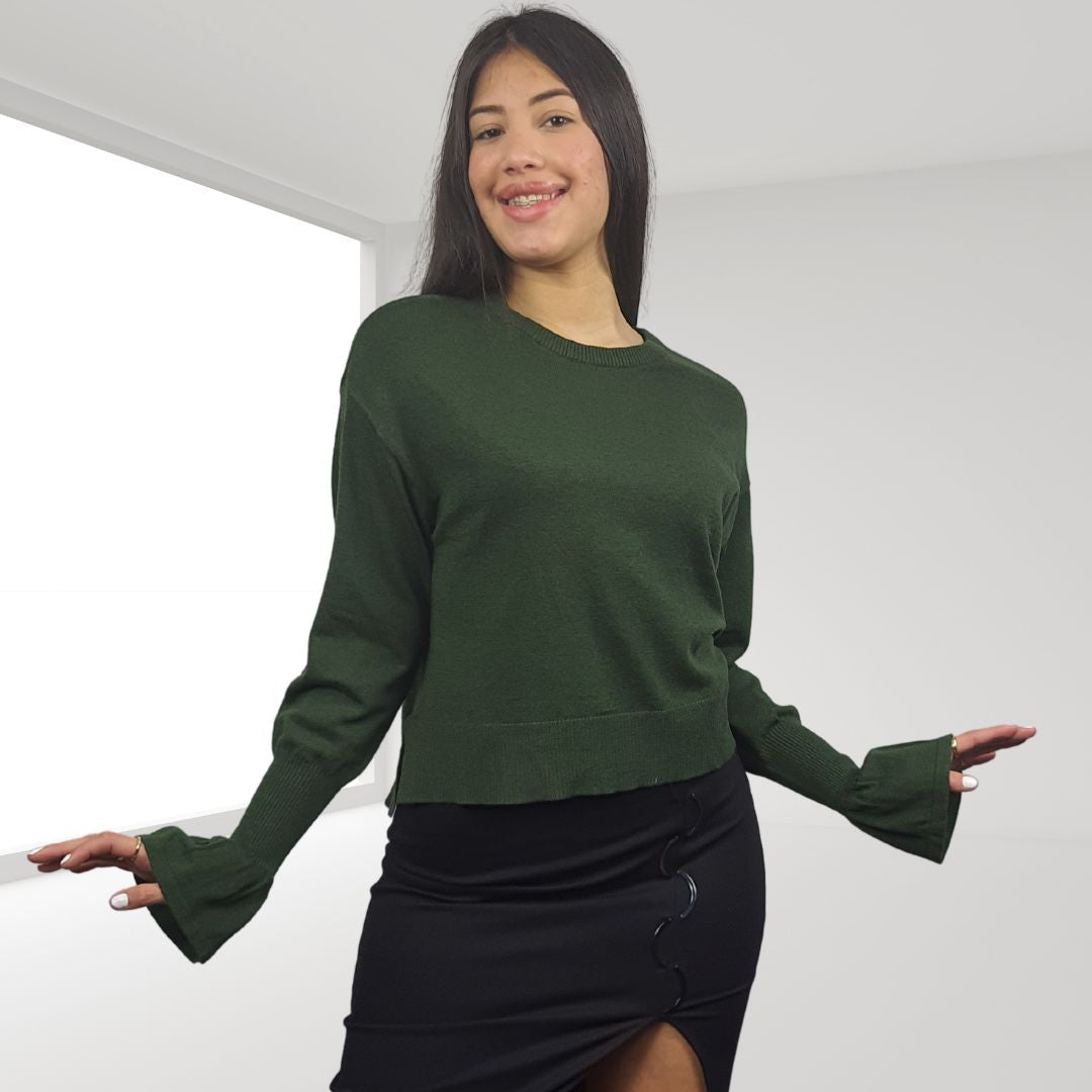 Sweater Vero Moda Verde Style TEDDY L/S KNIT(BJ)
