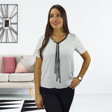 Blusa Vero Moda Blanca Style POPPY S/S TOP(SL)