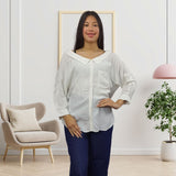Blusa Vero Moda Blanco Style SLOPE TINA 3/4 SHIRT(NC)