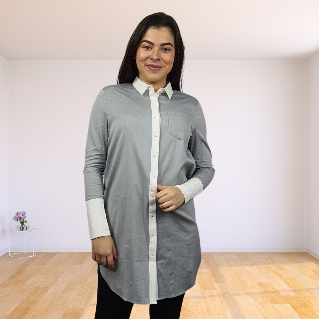 Blusa Vero Moda Gris Style PANDORAL L/S LONG SHIRT(MW-EC-2)