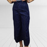 Pescador Vero Moda Azul Oscuro Style PRIORITY 9/10 HW LOOSE JEANS(SL)