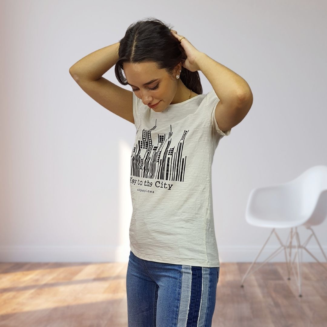 Polera Vero Moda Blanco  Style SKY H S/S TOP(MP)