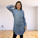 Vestido Vero Moda Azul Claro Style PIPPER L/S DENIM SHIRT(MW-CT-2)