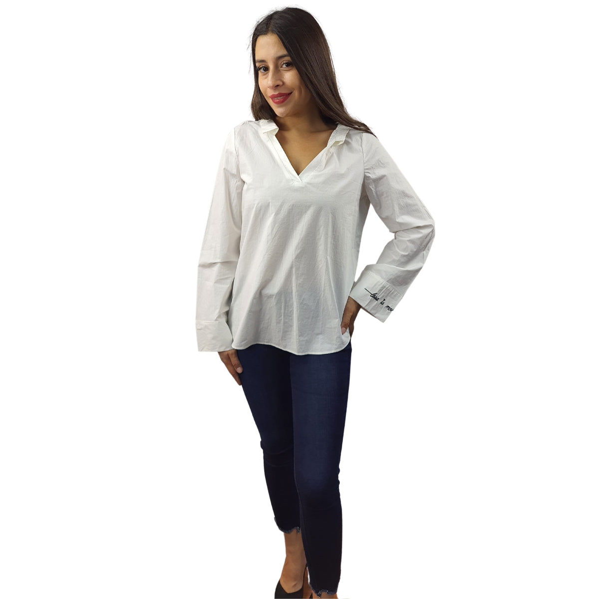 Blusa Vero Moda Blanco Style TATE L/S TOP(NC)