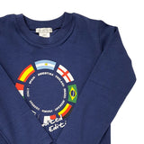 Polera Babycottons T-Shirt ML Football Azul