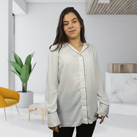 Blusa Vero Moda Blanco Style BEA L/S TOP(MM)