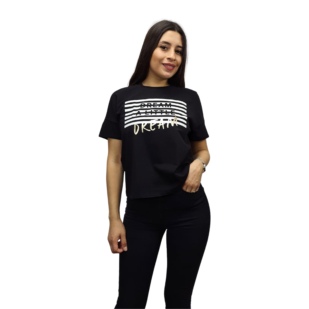 Polera Vero Moda Negro Style BAMBI S/S TOP(SD)