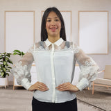 Blusa Vero Moda Blanco Style BELLA L/S SHIRT(VMC-DR)