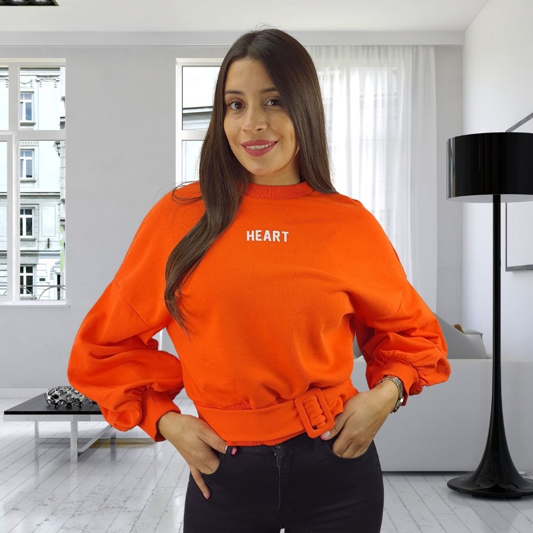 Sweater Vero Moda Naranja Style PADMA TOURER L/S SWEAT(AL)