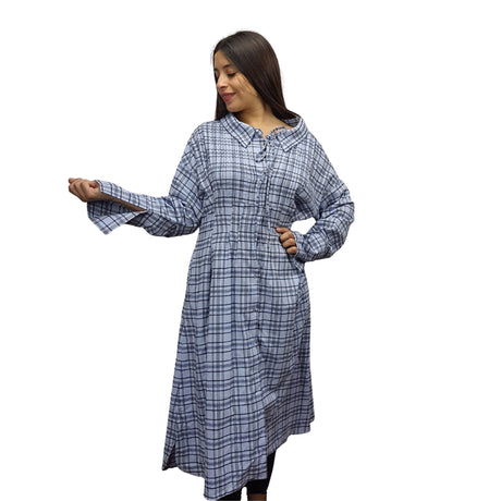 Vestido Vero Moda Azul Style PEANUT L/S SHIRT DRESS(LL)