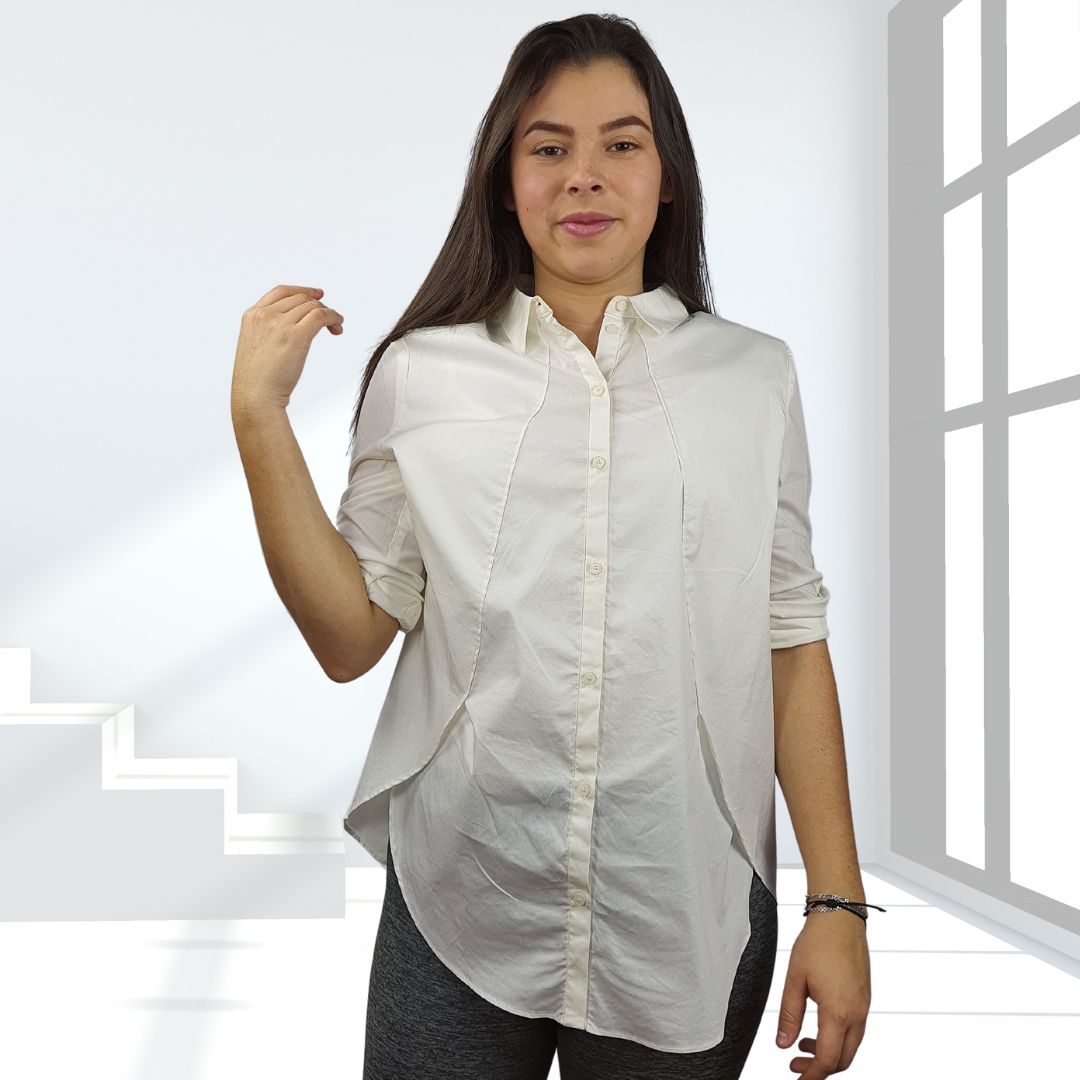 Blusa Vero Moda Blanca Style PENNY 3/4 SHIRT(PM)