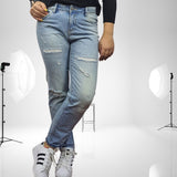 Jeans Vero Moda Azul Claro Style LAURA 9/10 BOYFRIEND JEANS(BN-CT-2)