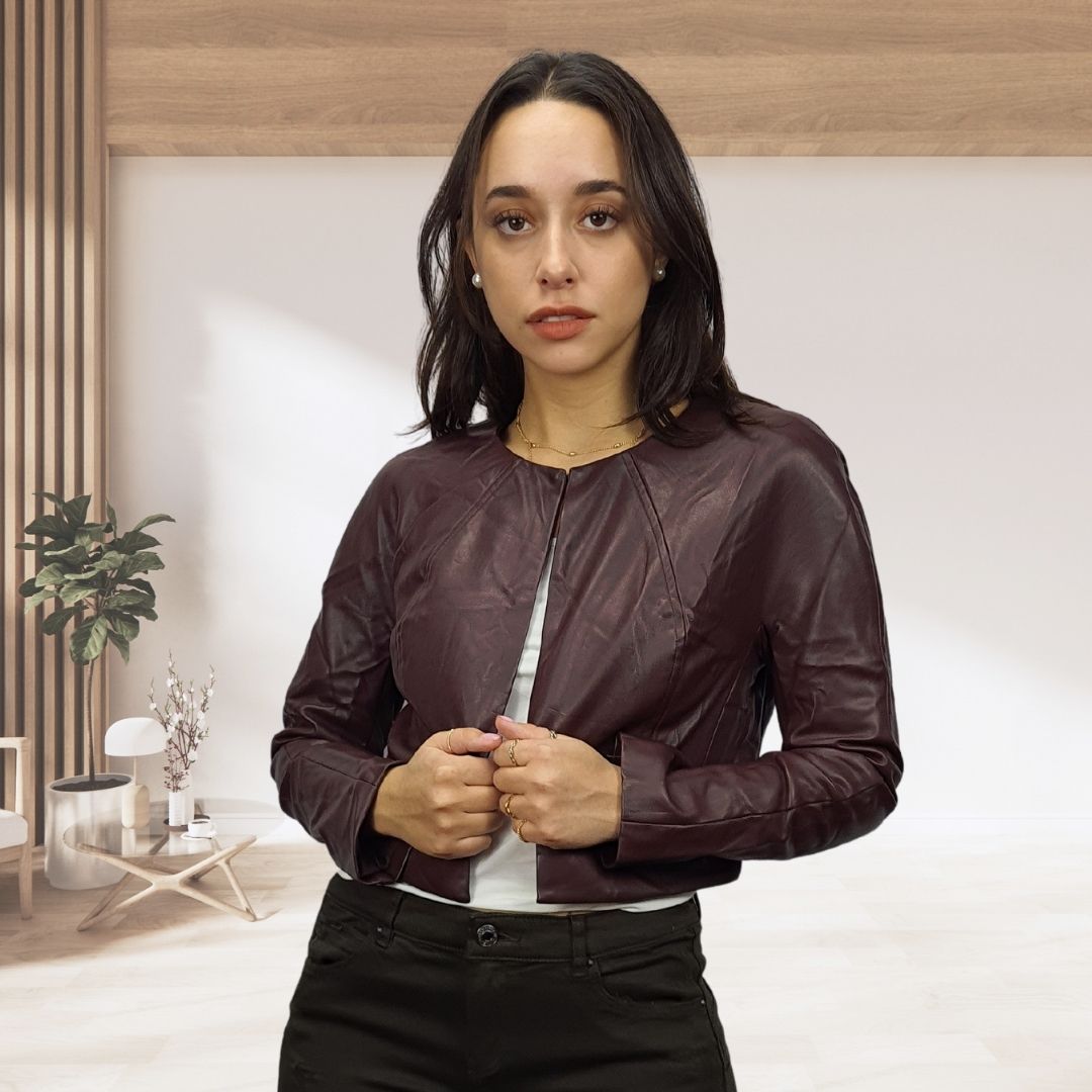Chaqueta Vero Moda Vino  Style ANN PU L/S JACKET(PM-ET-2)