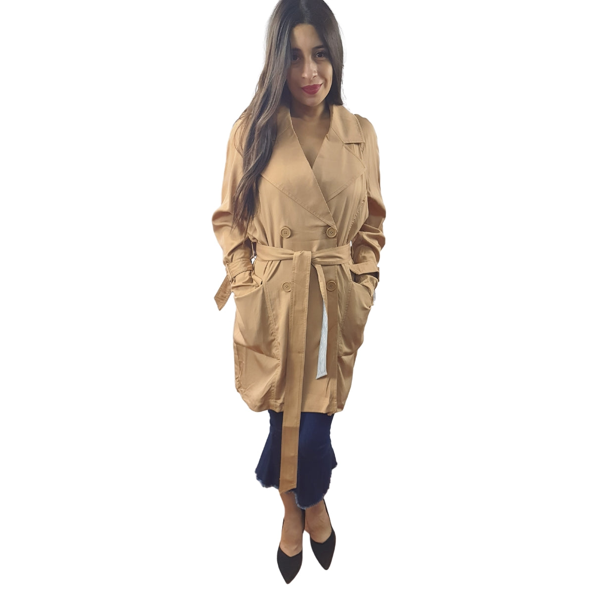 Blazer Vero Moda Beige Oscuro Style GRAN L/S COAT(LL)