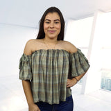 Top Vero Moda Verde Style SHORAN 1/2 TOP(BJ)
