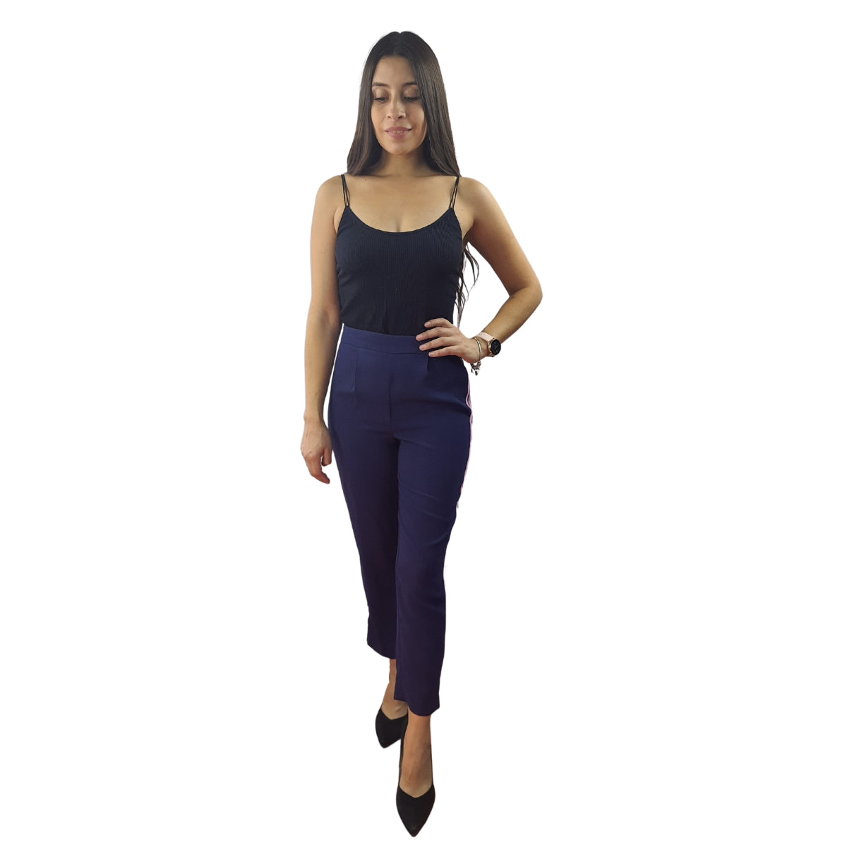 Pantalon Vero Moda Azul Oscuro Style RORY 9/10 CARROT PANTS(SL)