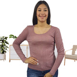 Blusa Vero Moda Vmisla L/s O-neck Lurex Color Rosa Mesa
