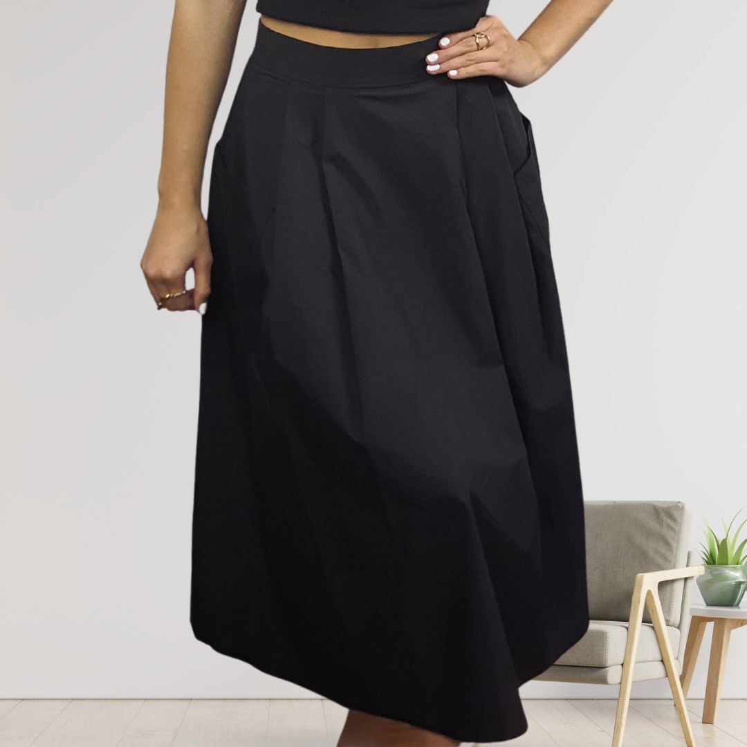 Falda Vero Moda Negro Style DANA MIDI SKIRT(MM)