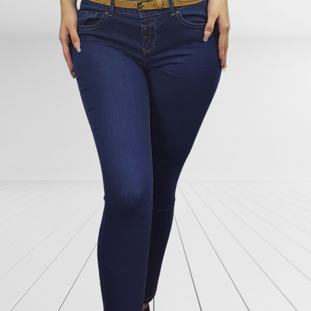 Jeans Vero Moda Azul Oscuro Style HANNAH 9/10 X-SLIM JEANS(BN)