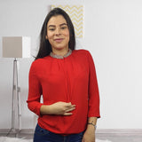 Blusa Vero Moda Rojo Style PANDORA 3/4 TOP(VMC-BN-ET-2)