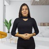 Blusa Vero Moda Negro Style TEAM 3/4 KNIT(VMC-CR)
