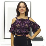 Top Vero Moda Morado  Style RETRO 1/2 TOP(RN)